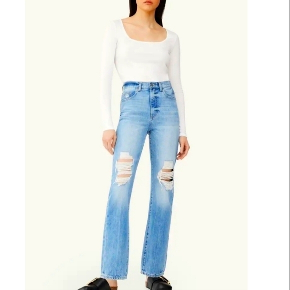 DL1961 Emilie ultra high waist straight leg vintage jeans 29 NWT - Picture 1 of 10